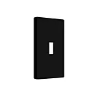 Enerlites SI8811A-BK Antimicrobial Screwless Toggle One-Gang Wall Plate