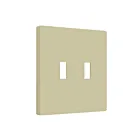 Enerlites SI8812-I Screwless Toggle Two-Gang Wall Plate