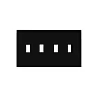 Enerlites SI8814-BK Screwless Toggle 4-Gang Wall Plate