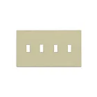 Enerlites SI8814-I Screwless Toggle 4-Gang Wall Plate