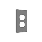 Enerlites SI8821-GY Screwless Duplex Receptacle One-Gang Wall Plate