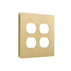 Enerlites SI8822-GD Screwless Duplex Receptacle Two-Gang Wall Plate