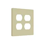 Enerlites SI8822-I Screwless Duplex Receptacle Two-Gang Wall Plate