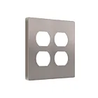 Enerlites SI8822-NK Screwless Duplex Receptacle Two-Gang Wall Plate