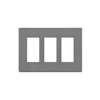 Enerlites SI8833-GY Screwless Decorator/GFCI Three-Gang Wall Plate