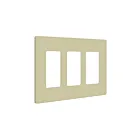 Enerlites SI8833M-I Screwless Decorator/GFCI Three-Gang Wall Plate 