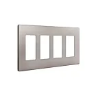 Enerlites SI8834-NK Screwless Decorator/GFCI Four-Gang Wall Plate