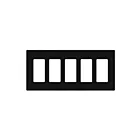Enerlites SI8835-BK Screwless Decorator/GFCI Five-Gang Wall Plate