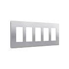 Enerlites SI8835-SV Screwless Decorator/GFCI Five-Gang Wall Plate