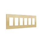 Enerlites SI8836-GD Screwless Decorator/GFCI Six-Gang Wall Plate