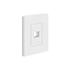 Enerlites SI8871-W Screwless Keystone Wall Plate, 1 Port