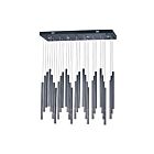 ET2 Lighting E10010-BC Flute 35-Lights 35W Black Chrome Pendant