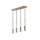 ET2 Lighting E11004-24SBR Torch 4-Lights 28W Satin Brass Pendant