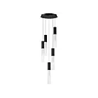ET2 Lighting E11015-144BK Reeds 5-Lights 25W Black Pendant