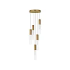 ET2 Lighting E11015-144GLD Reeds 5-Lights 25W Gold Pendant