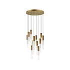 ET2 Lighting E11019-144GLD Reeds 12-Lights 60W Gold Pendant