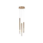 ET2 Lighting E11023-95GLD Diaphane 3-Lights 15W Gold Pendant