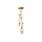 ET2 Lighting E11053-01TVGLD 3-Lights 54W Travertine and Gold LED Pendant