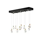 ET2 Lighting E11076-122BKPG 13-Lights 533W Black and Polished Gold LED Pendant