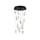 ET2 Lighting E11079-122BKPG 22-Lights 1408W Black and Polished Gold LED Pendant