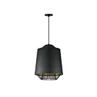 ET2 Lighting E11392-BKGLD Phoenix 1-Light 9W Black/Gold Pendant