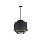 ET2 Lighting E11394-BKGLD Phoenix 1-Light 12W Black/Gold Pendant
