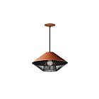 ET2 Lighting E11395-BRKBK Phoenix 1-Light 9W Brick/Black Pendant