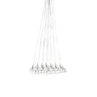 ET2 Lighting E20112-24 Starburst 37-Lights 370W Satin Nickel Pendant