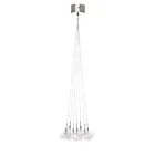 ET2 Lighting E20114-24 Starburst 7-Lights 140W Satin Nickel Pendant