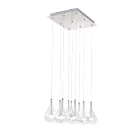 ET2 Lighting E20116-18 Larmes 9-Lights 13.5W Polished Chrome Pendant