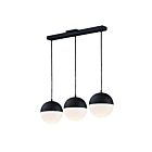 ET2 Lighting E20363-92BK Half Moon 3-Lights 27W Black Pendant