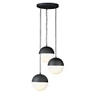 ET2 Lighting E20364-92BK Half Moon 3-Lights 27W Black Pendant
