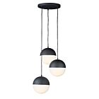 ET2 Lighting E20364-92BK Half Moon 3-Lights 27W Black Pendant
