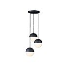ET2 Lighting E20364-92BK Half Moon 3-Lights 27W Black Pendant