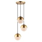 ET2 Lighting E20364-92MG Half Moon 3-Lights 27W Metallic Gold Pendant