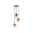 ET2 Lighting E20364-92MG Half Moon 3-Lights 27W Metallic Gold Pendant