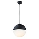 ET2 Lighting E20366-92BK Half Moon 1-Light 12W Black Pendant