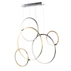 ET2 Lighting E20377-MPLT Union 5-Lights 325W Multi-Plated Pendant