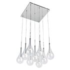 ET2 Lighting E20516-18PC Larmes LED 9-Lights 13.5W Polished Chrome Pendant