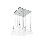 ET2 Lighting E20517-18PC Larmes LED 16-Lights 24W Polished Chrome Pendant