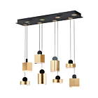 ET2 Lighting E20867-75BKGLD Nob 1-Light 51W Black/Gold Pendant