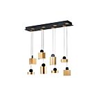 ET2 Lighting E20867-75BKGLD Nob 1-Light 51W Black/Gold Pendant