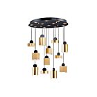 ET2 Lighting E20869-75BKGLD Nob 1-Light 78W Black/Gold Pendant