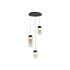 ET2 Lighting E21183-05GM Highball 3-Lights 27W Gunmetal Pendant