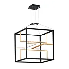 ET2 Lighting E21224-BKGLD Chamber 4-Lights 176W Black/Gold Pendant