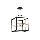 ET2 Lighting E21224-BKGLD Chamber 4-Lights 176W Black/Gold Pendant