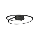 ET2 Lighting Cycle E21320-BK 1-Light 53W Black LED Semi Flush Mount