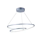ET2 Lighting E21325-MS Cycle 1-Light 77W Matte Silver Pendant