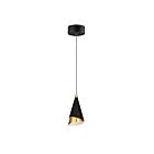 ET2 Lighting E21441-BKMG Mermaid 1-Light 7.2W Black/Metallic Gold Pendant