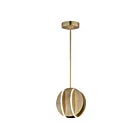 ET2 Lighting E21482-SBR Interval 1-Light 18W Satin Brass Pendant